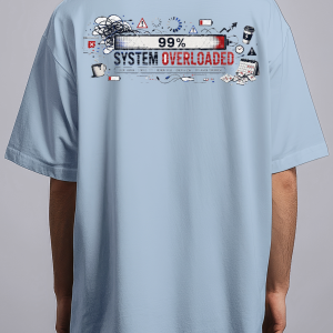 System Overloaded — Light Blue male back