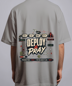Deploy & Pray — Gray male back