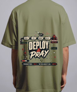 Deploy & Pray — Olive Green male back