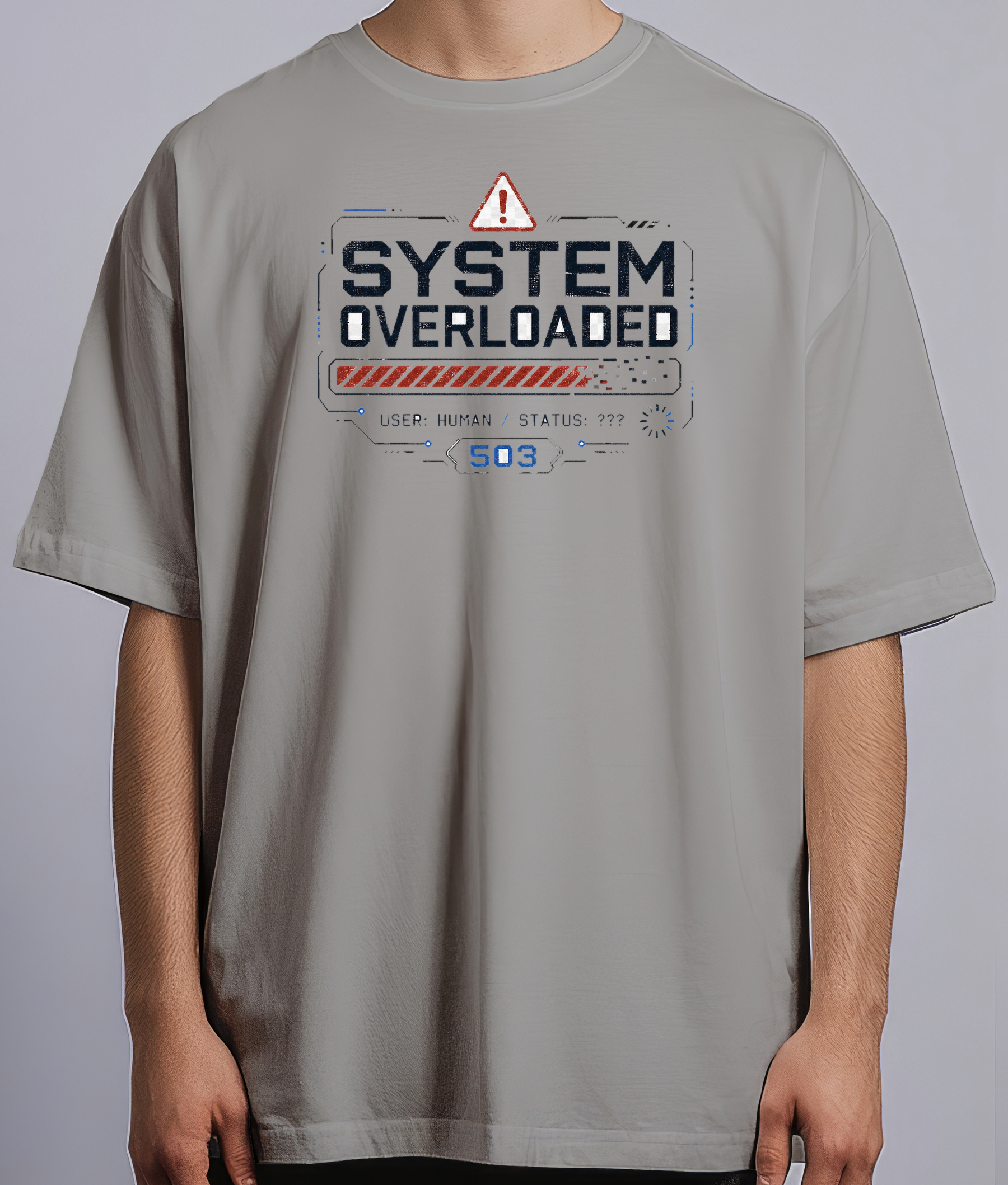 System Overloaded — Gray male front