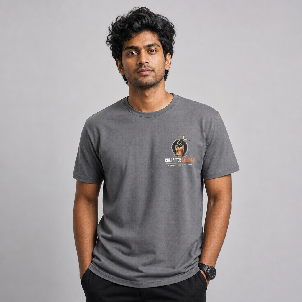 Model shot — DAD-01_Chai_After_Midnight_model_front_Gray.png