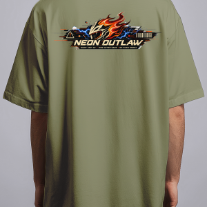 Neon Outlaw — Light Blue male back