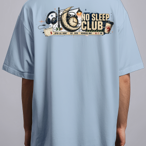 No Sleep Club — Light Blue male back