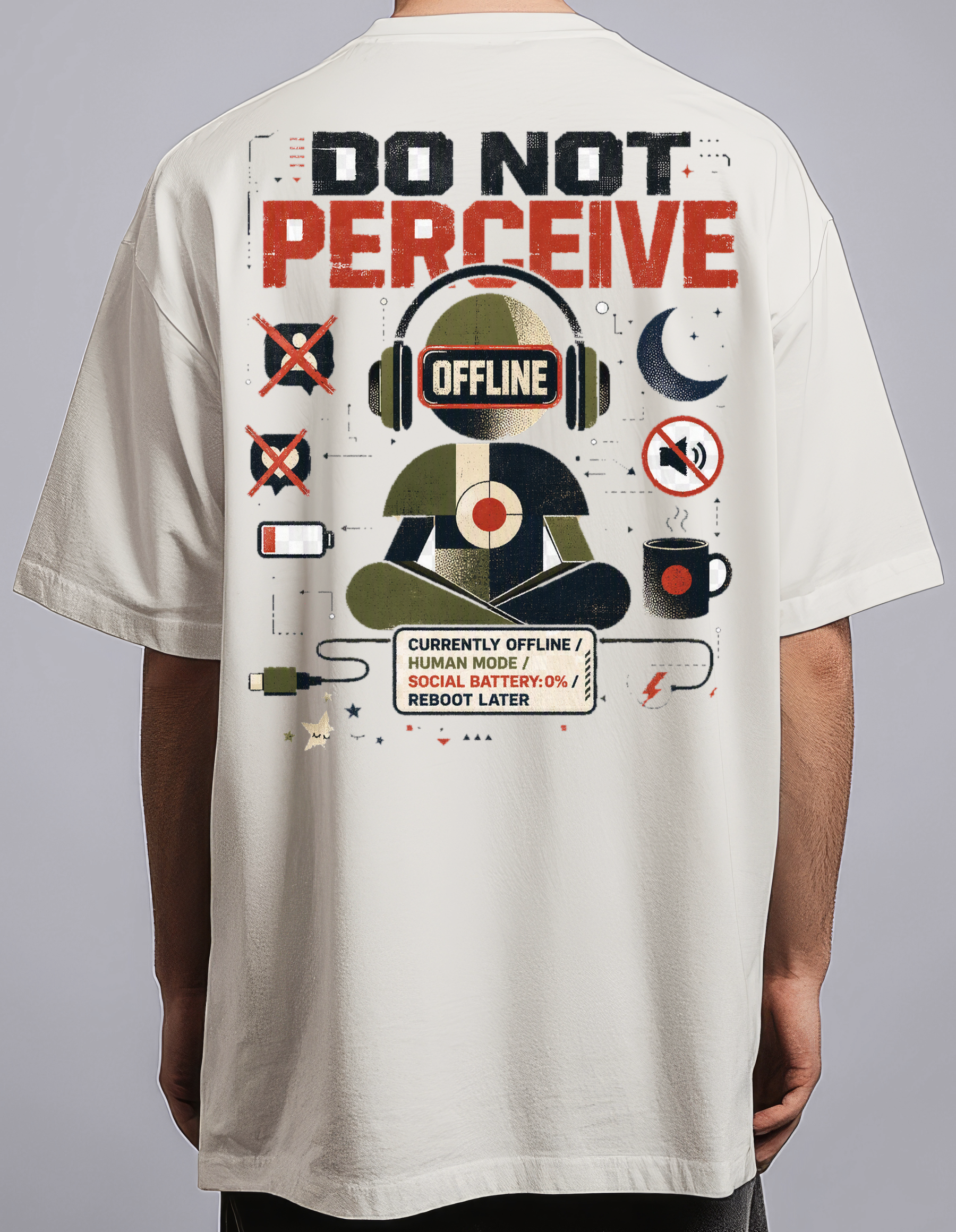 Please Do Not Perceive — White male back