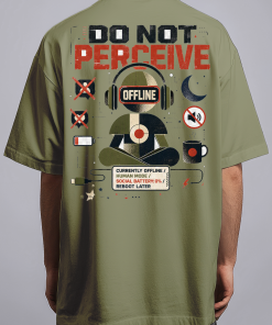 Please Do Not Perceive — Olive Green male back