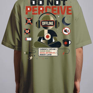 Please Do Not Perceive — Olive Green male back