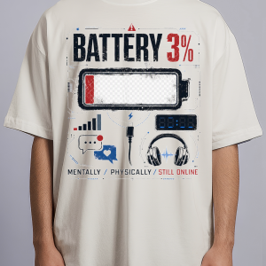 Battery 3 Percent — White male front