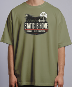 Static Is Home — Olive Green male front