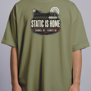 Static Is Home — Olive Green male front