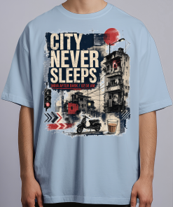 City Never Sleeps — Light Blue male front