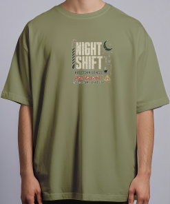 Hinglish Night Shift — Olive Green male front