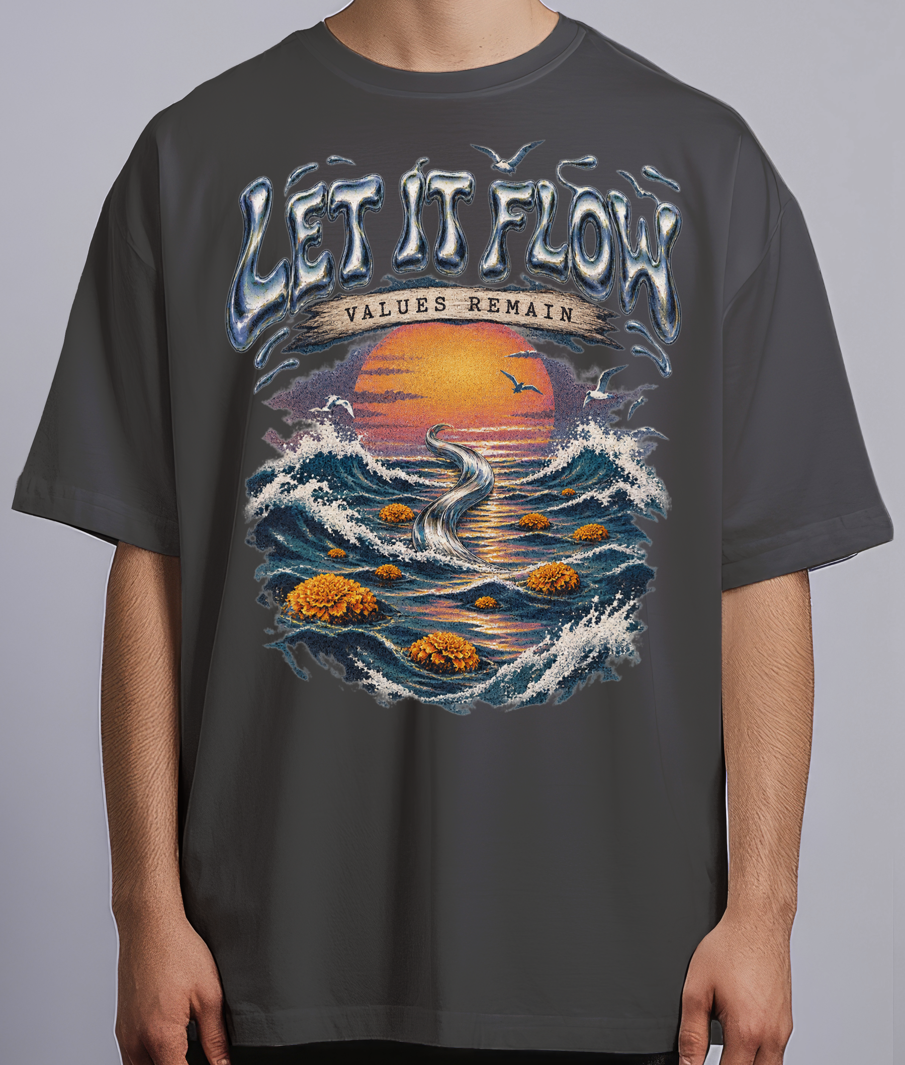 Let It Flow — Oversized Streetwear Tee