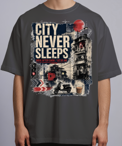 City Never Sleeps — black front