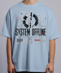 System Offline — Light Blue male front