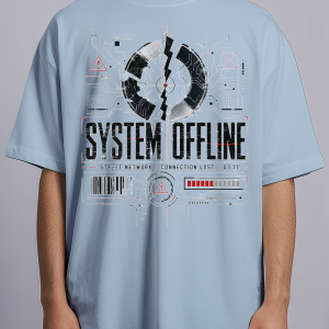 System Offline — Light Blue male front