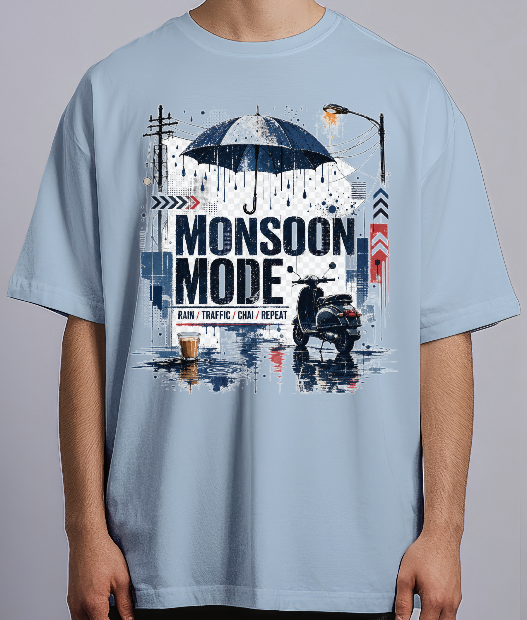 Monsoon Mode — Light Blue male front