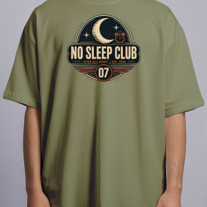 No Sleep Club — Olive Green male front